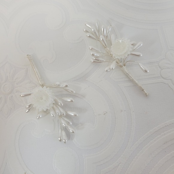 Vintage Greek Stefana‎ Wedding Crowns Ivory Pearls Floral 1980\'s Orthodox main image 10